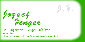 jozsef henger business card